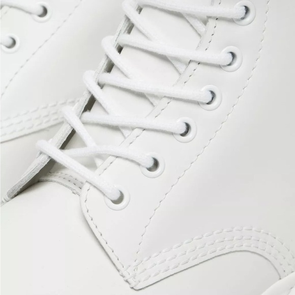 Dr. Martens white 1460 MONO SLL UP BOOTS - Picture 4 of 7
